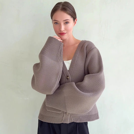 Dames cardigan avec des manches larges et des poches pratiques Chic und Stil