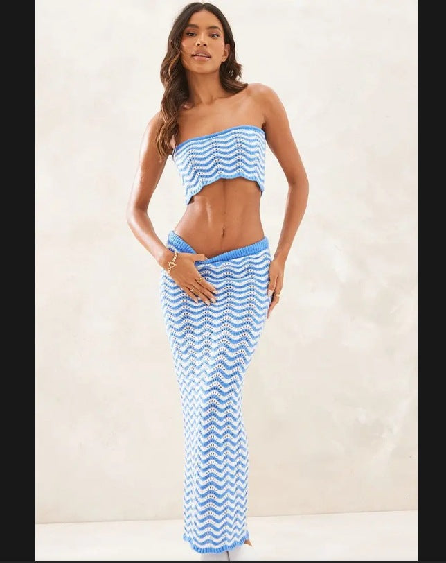 Robes bandeau pour femmes avec un design en crochet élégant Chic und Stil