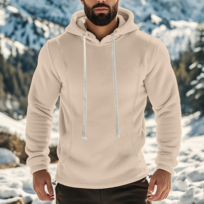 Homme pull à capuche en polaire confortable avec des éléments sportifs Chic und Stil