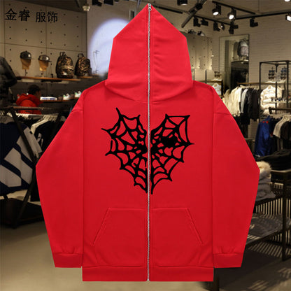 Dame Hoodie avec un design de toile d'araignée saisissant Chic und Stil