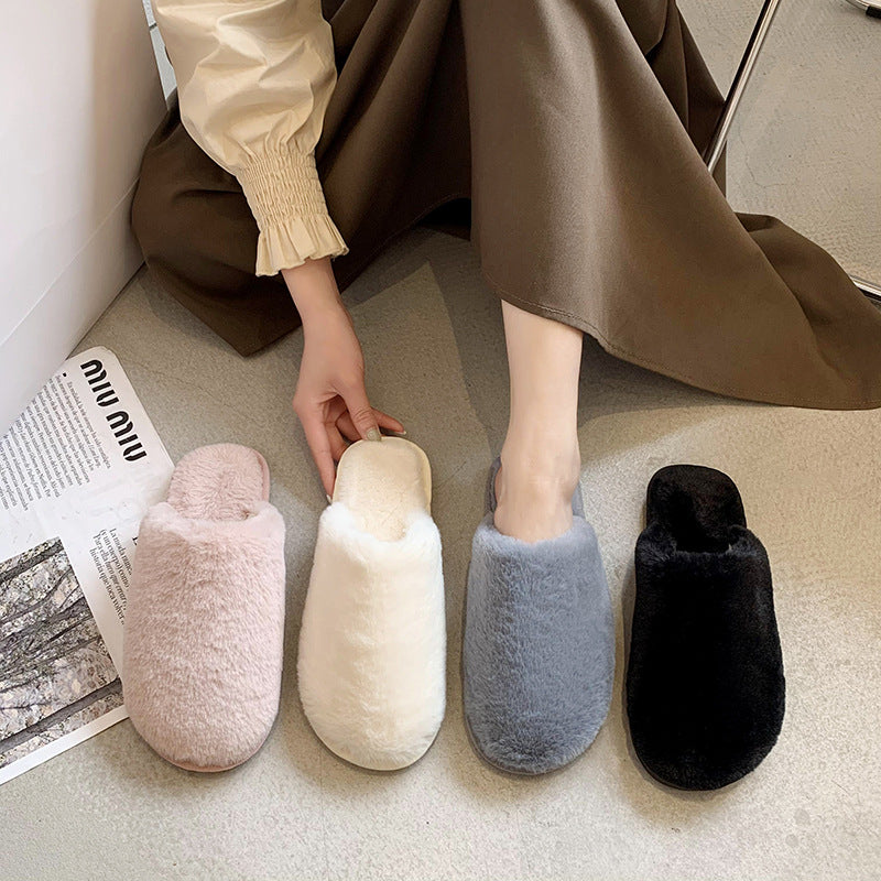 Dames Chaussons en peluche en matériau doux Chic und Stil