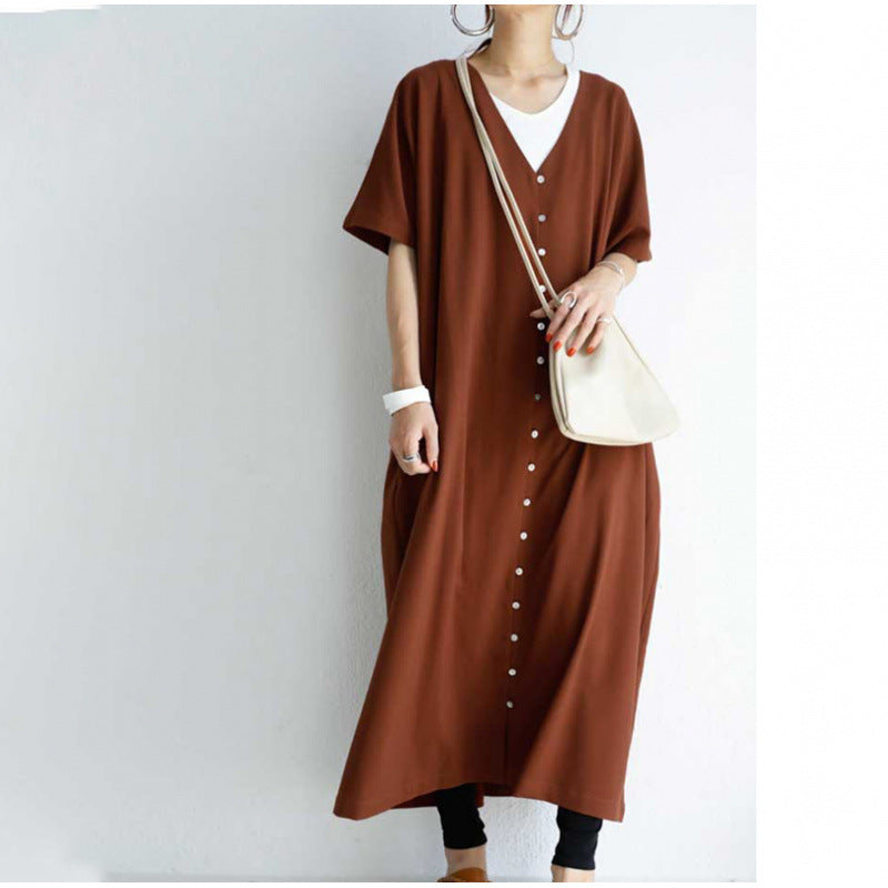 Femmes Robe maxi à boutons longues Chic und Stil