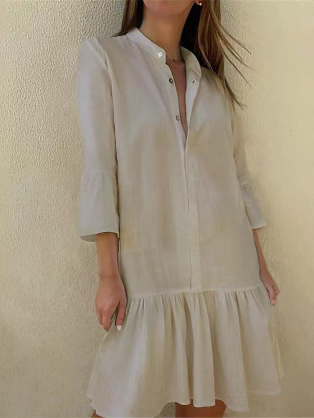 Robe chemise pour femmes avec volants Chic und Stil