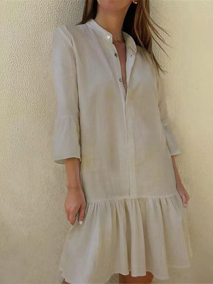 Robe chemise pour femmes avec volants Chic und Stil