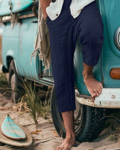 Chino pants for men with a relaxed fit and elastic waistband Chic und Stil