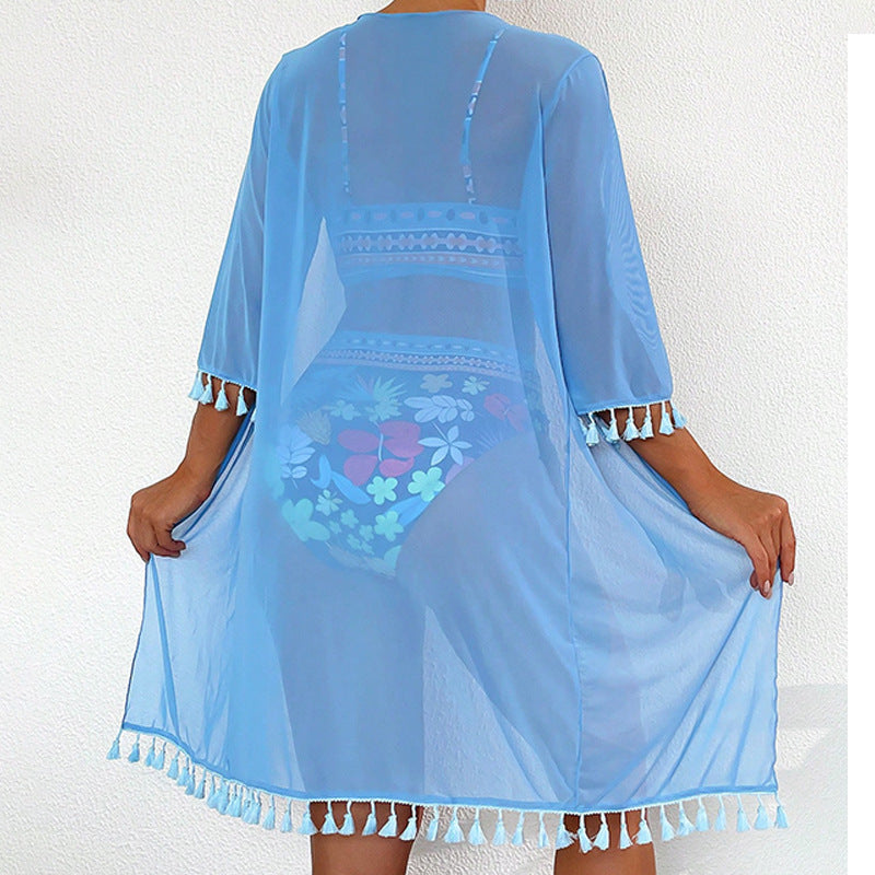 Dames Robe de plage transparente Chic und Stil