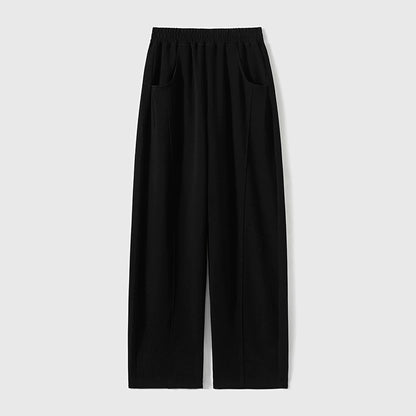 Pantalons larges en jersey doux taille haute pour femmes Chic und Stil