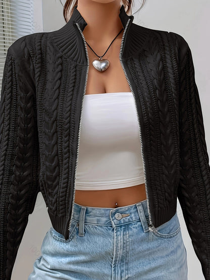 Cardigan pour femmes avec fermeture éclair moderne Chic und Still