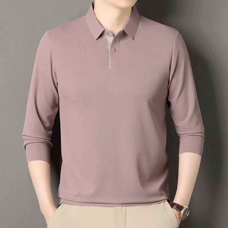 Men's 3/4 Sleeve Polo in Breathable Functional Fabric Chic and Style