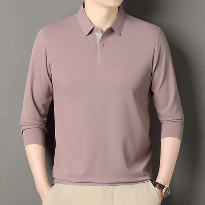 Men's 3/4 Sleeve Polo in Breathable Functional Fabric Chic and Style