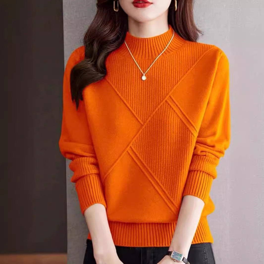 Pull en tricot élégant pour dames avec un design structuré moderne Chic und Stil