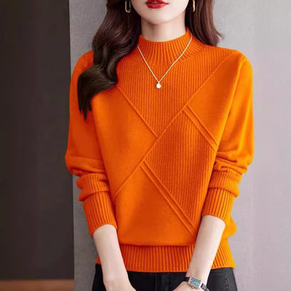 Pull en tricot élégant pour dames avec un design structuré moderne Chic und Stil