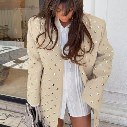 Women's elegant blazer with sparkling sequins and a modern fit Chic und Stil
