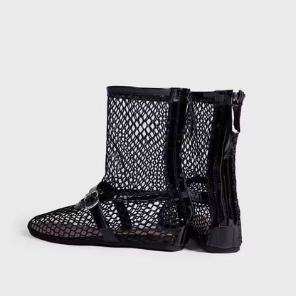 Bottes en filet pour femmes avec des accents à la mode et doublure confortable Chic und Stil