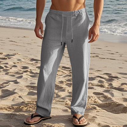 Casual beach pants for men with adjustable waist and side pockets Chic and Style