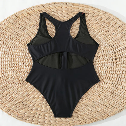 Maillot de bain femme à zip, dos nu, Chic und Stil