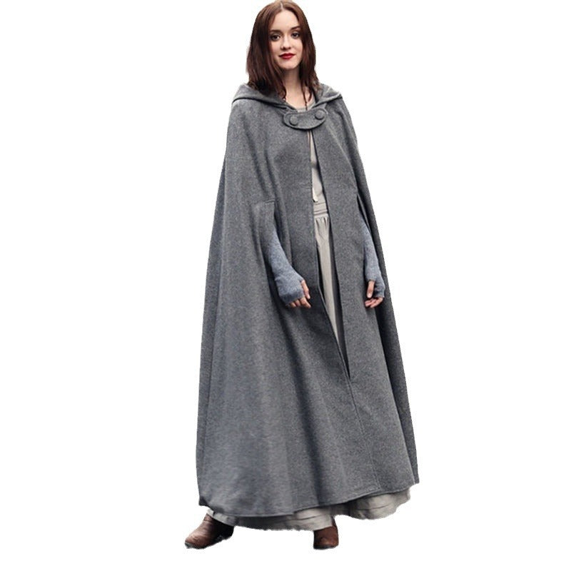 Dames élégant cape à capuche avec fermeture ajustable Chic und Stil