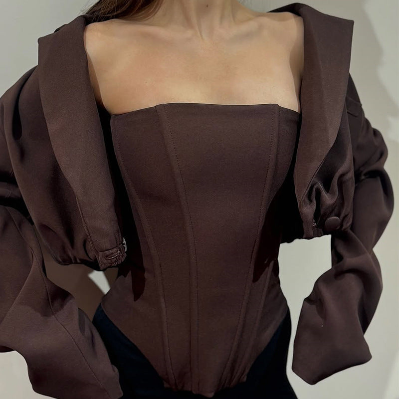 Dame Corsage-top avec des manches volumineuses Chic und Stil