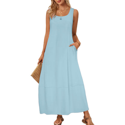 Robe maxi pour femmes à coupe décontractée avec poches pratiques Chic und Stil
