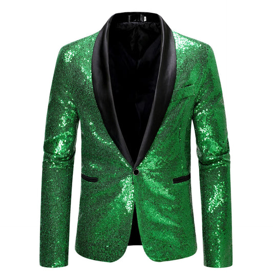 Blazer élégant pour hommes en sequins avec une coupe moderne et des accents scintillants Chic und Stil