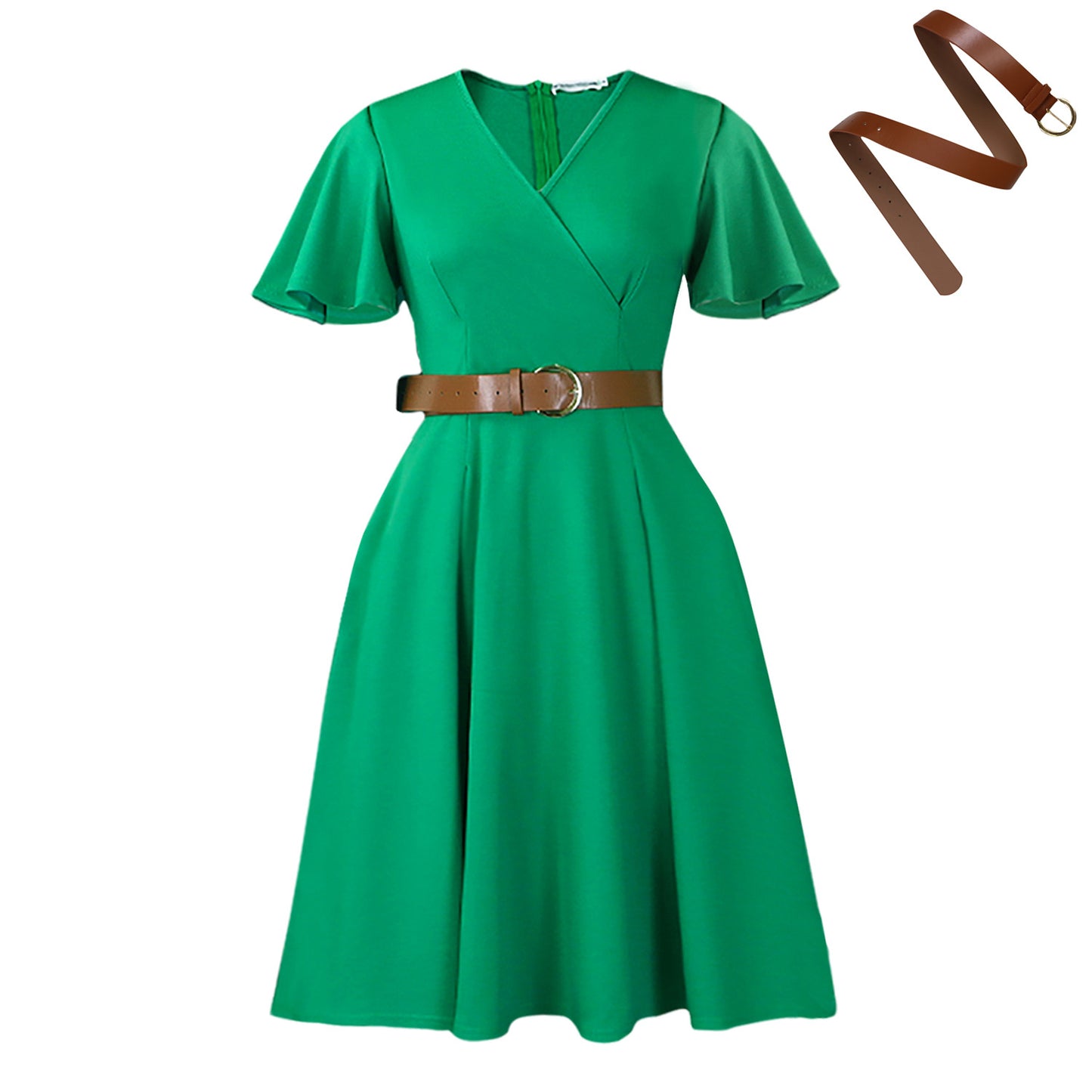 Robe portefeuille pour femmes avec une coupe flatteuse et une élégante ceinture à la taille Chic und Stil