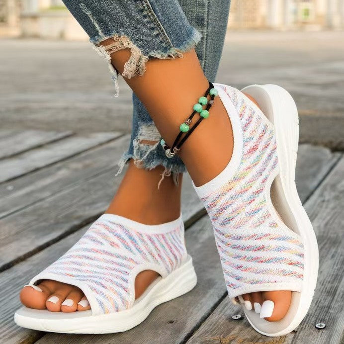 Dames Compensateurs confortables avec une tige respirante et une semelle flexible Chic und Stil