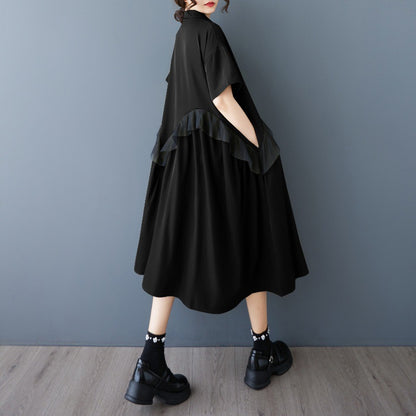 Robe chemise midaxi à bouton pour femme avec détail volant Chic und Stil