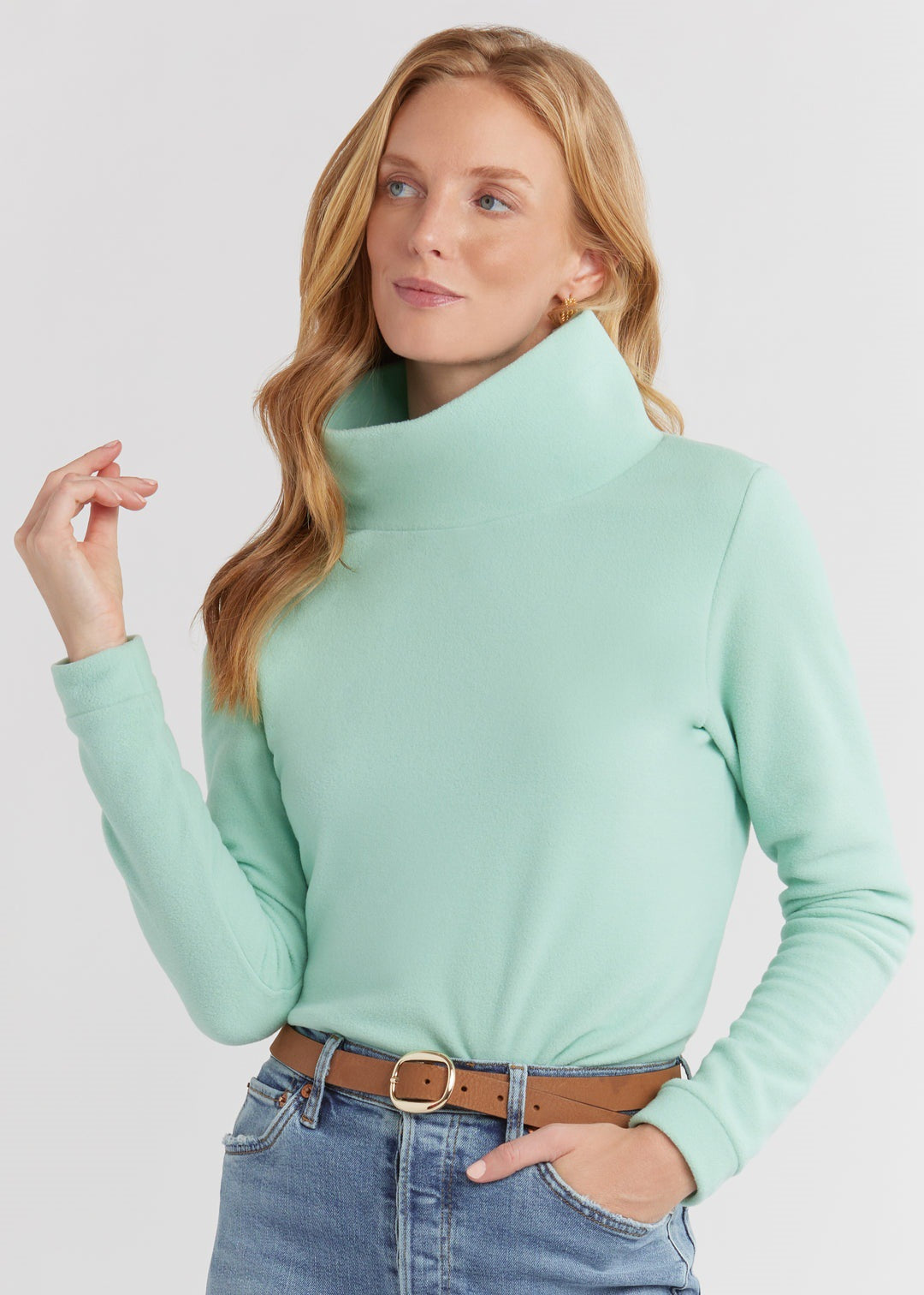 Pull à col roulé en polaire élégant pour femmes Chic und Stil