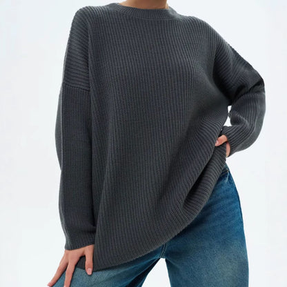 Femmes pull en gros tricot décontracté avec des manches larges et une coupe moderne Chic und Stil
