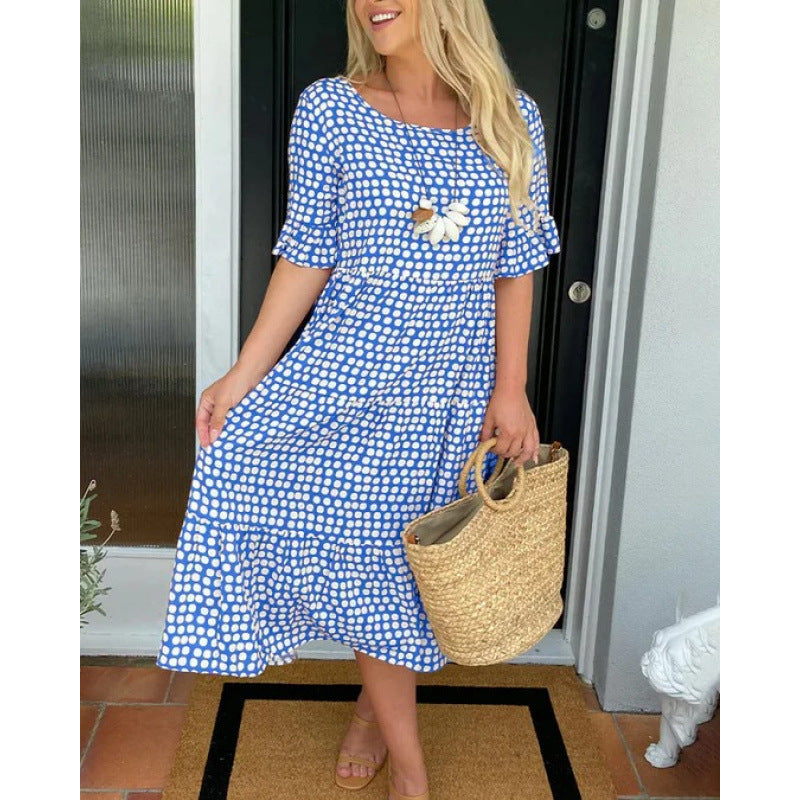 Robe midi pour femmes dans un style boho décontracté avec un matériau résistant aux déchirures et des manches élastiques Chic und Stil