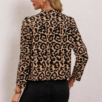 Blazer à motif animalier féminin tendance Chic und Stil