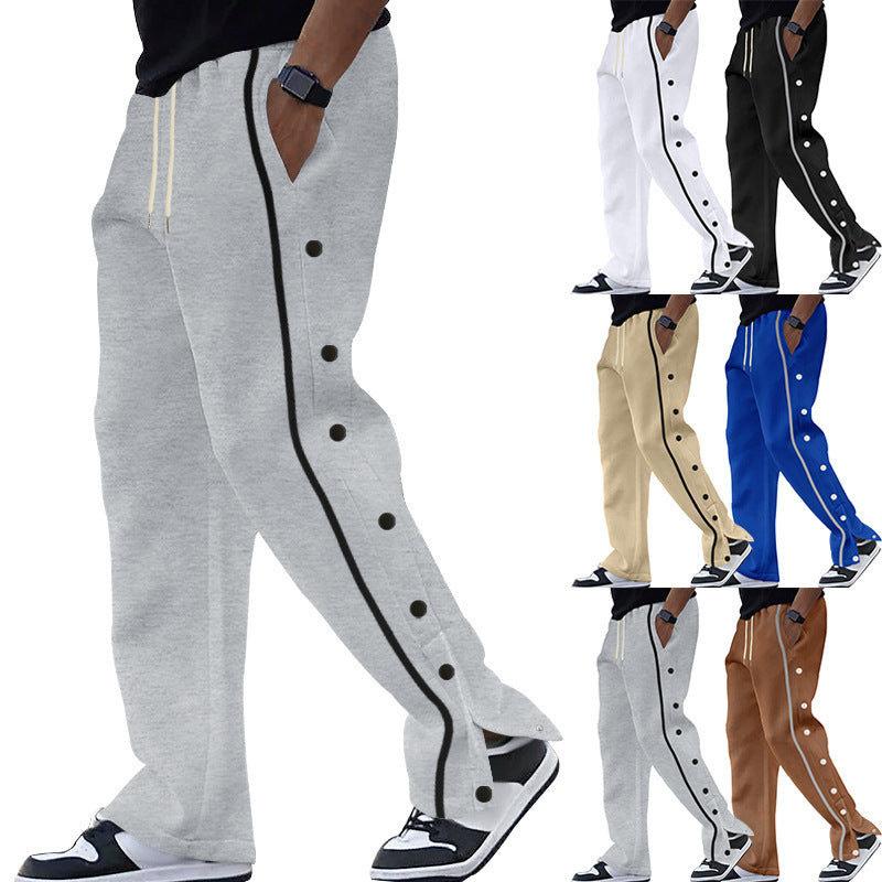 Comfortable men's sports pants with buttons Chic and Style