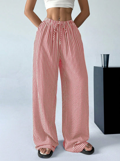 Woman Striped Pants Relaxed Fit Chic and Style