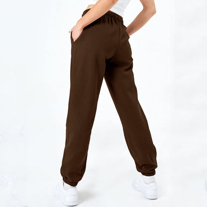 Women Comfortable Leisure Pants with Drawstring and Elegant Cuff Chic and Style