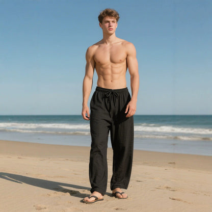 Casual pants for men with elastic waistband and practical pockets Chic and Style