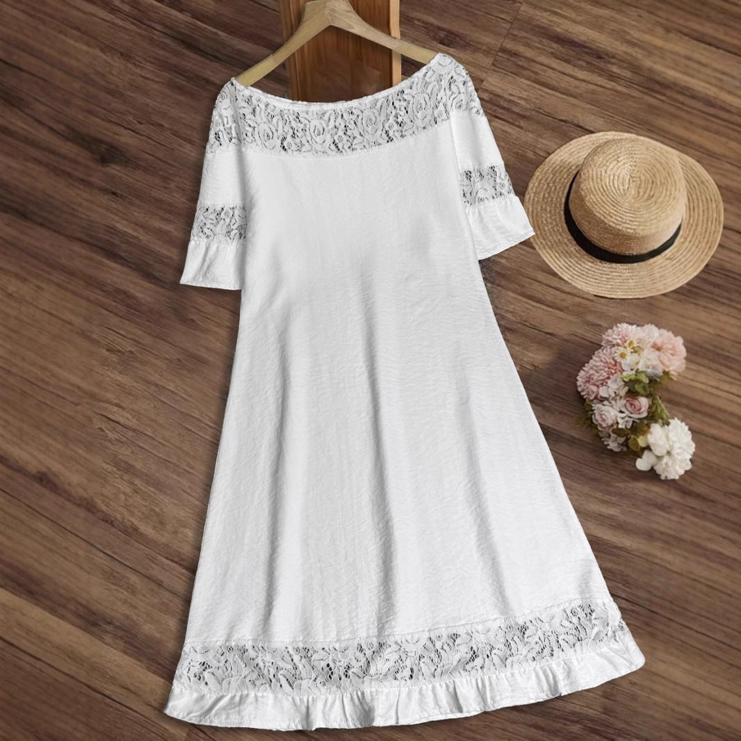 Robe d'été aérienne pour femmes avec des accents en dentelle raffinés Chic und Stil