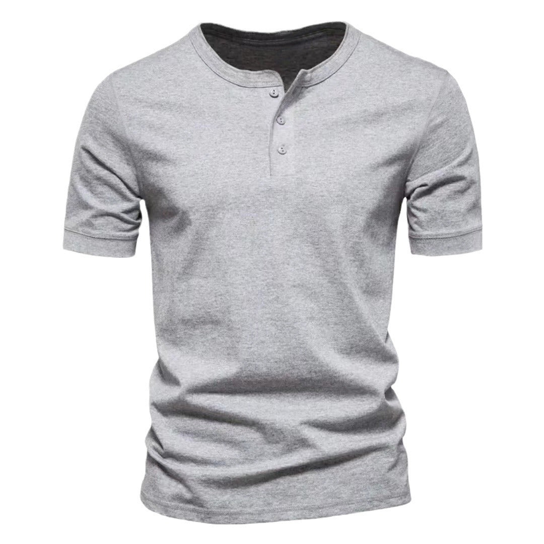 Chemise Henley à manches courtes pour hommes avec patte de boutonnage Chic und Stil