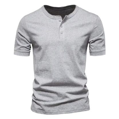 Chemise Henley à manches courtes pour hommes avec patte de boutonnage Chic und Stil