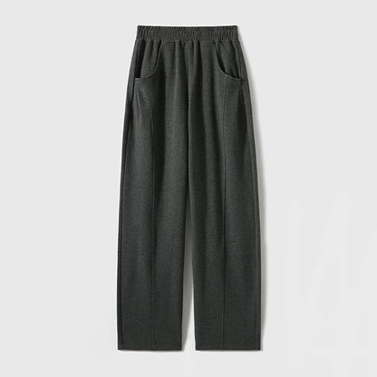 Pantalons larges en jersey doux taille haute pour femmes Chic und Stil