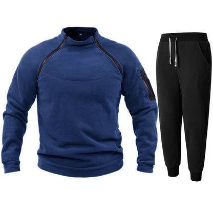 Functional fleece jacket for men with chic and stylish elastic sports pants
