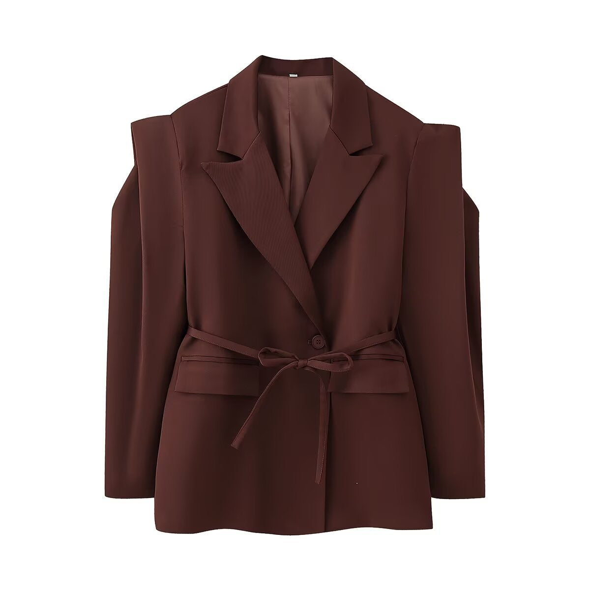 Dames élégant blazer oversize avec détail ceinture Chic und Stil