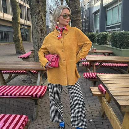 Chemise overshirt en daim pour femmes Chic und Stil