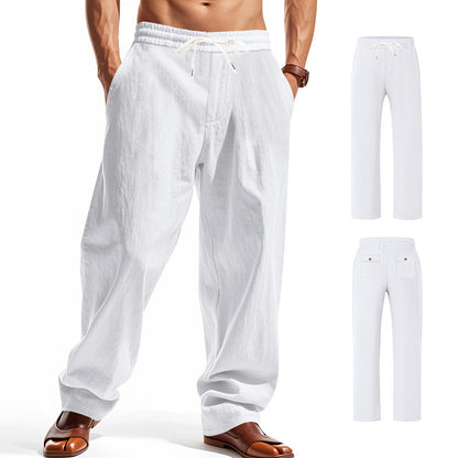 Light casual pants for men with elastic waistband and side pockets Chic and Style