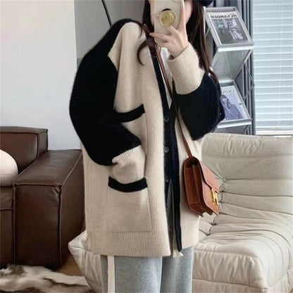 Cardigan en tricot pour femmes avec coupe décorative et poches pratiques Chic und Stil