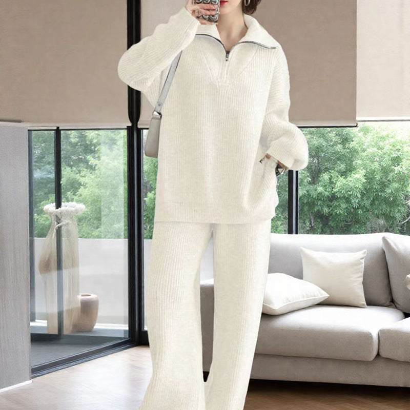 Pullover en tricot doux pour femmes avec col montant moderne et coupe ample Chic und Stil