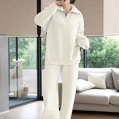 Pullover en tricot doux pour femmes avec col montant moderne et coupe ample Chic und Stil