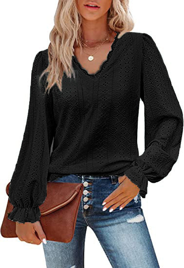 Chemisier femme avec coupe romantique et broderie détaillée Chic und Stil