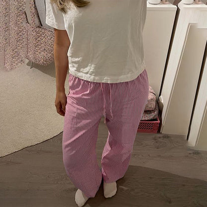 Striped lounge pants for women relaxed fit Chic und Stil