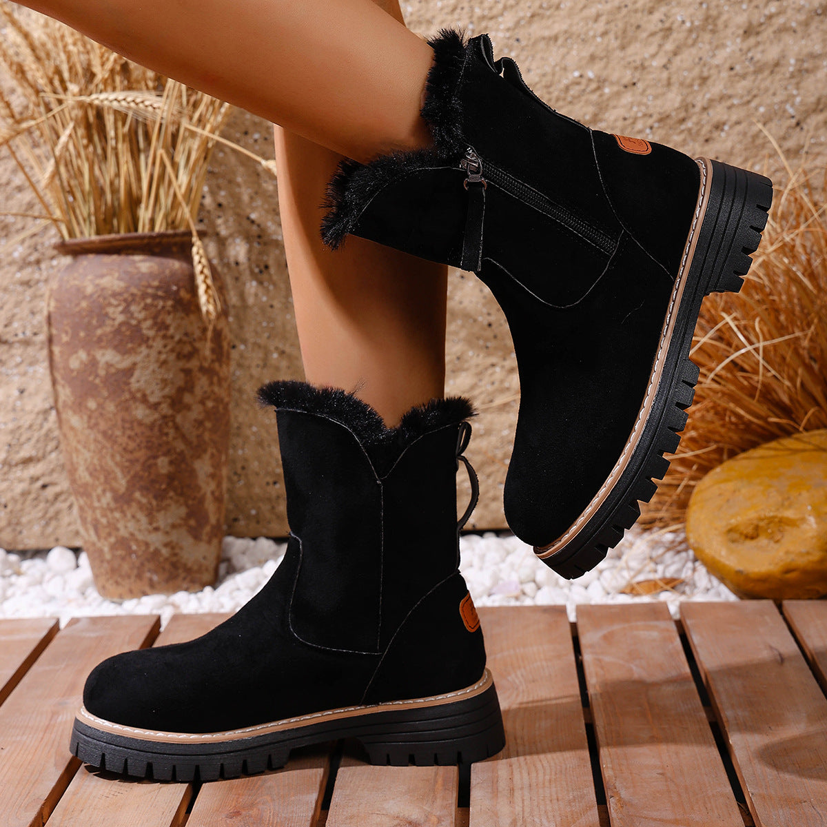Bottes d'hiver pour femmes avec doublure chaude et profil robuste Chic und Stil