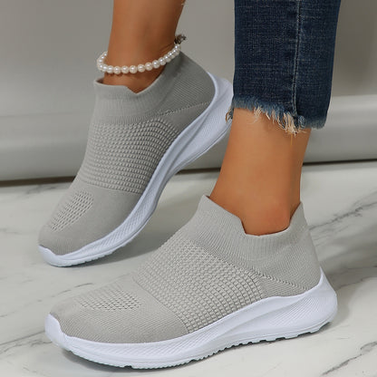Baskets Slip-On respirantes pour femmes avec tige en tricot flexible Chic und Stil